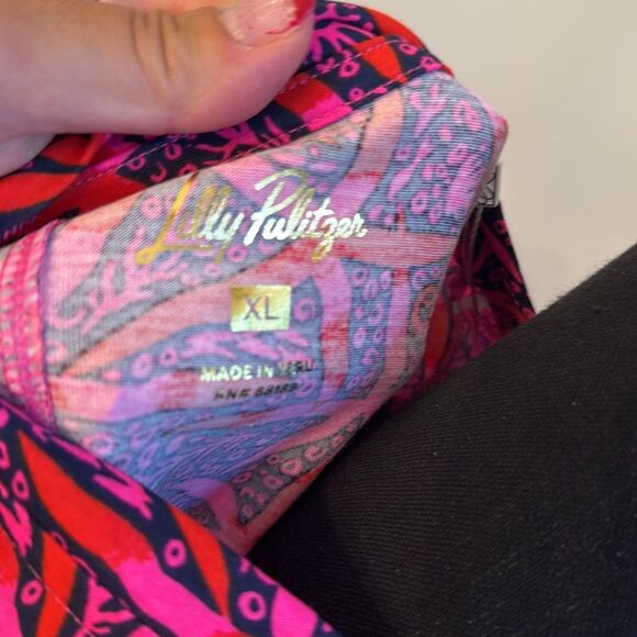 Lilly Pulitzer Steffie Dress in Passion Fruit Pink Star size XLarge NWT - Picture 12 of 12